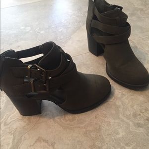Olive green booties